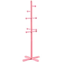 Perchero para Infantiles De Pie- De Madera Moderno Movil Perchas Ropa- 8 Ganchos- Entrada Habitación Perchas Pinzas De…